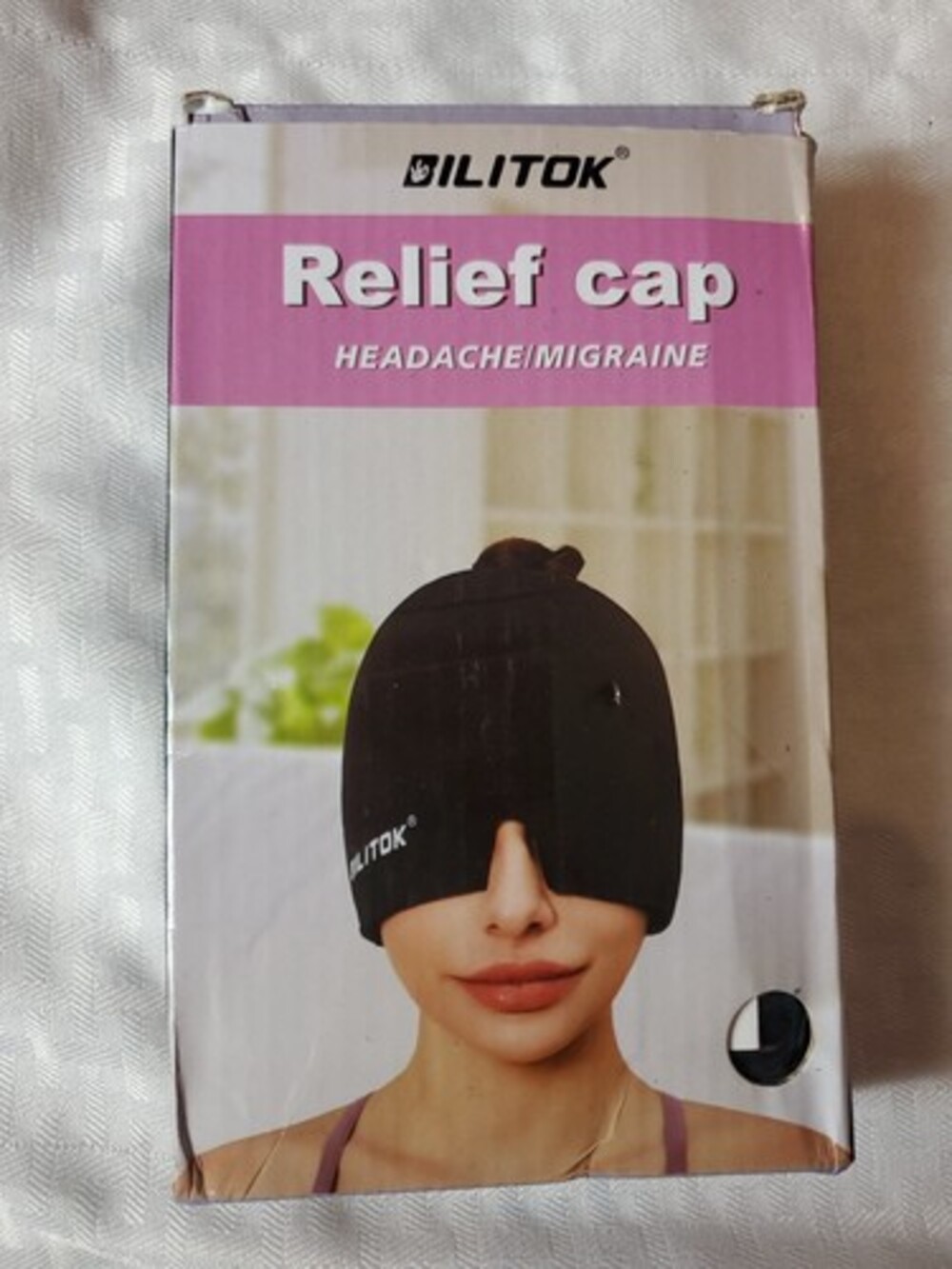 Migraine Ice Head Wrap Headache Relief Cap for Puffy Eyes, Hot & Cold Therapy.